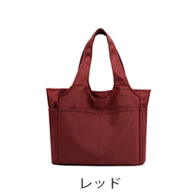 画像をギャラリービューアに読み込む, トートバッグ レディース 大きめ a4 ファスナー付き ナイロン 通勤 大容量 防水 軽量 軽い おしゃれ 肩掛け 黒 仕切り かわいい 通学