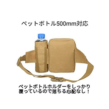 画像をギャラリービューアに読み込む, 迷彩ウエストポーチ ペットボトルホルダー