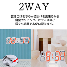 画像をギャラリービューアに読み込む, 置き時計 おしゃれ デジタル 大型 リビング 大きい 北欧 3D