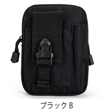 画像をギャラリービューアに読み込む, ラウンドジップ ウエストポーチ ブラックB