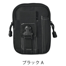 画像をギャラリービューアに読み込む, ラウンドジップ ウエストポーチ ブラックA