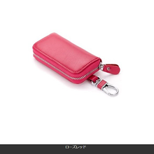 画像をギャラリービューアに読み込む, スマートキーケース メンズ レディース 6連 レザー バイクキー 30代 40代 カード入る スマートキーも入る おしゃれ ラウンドファスナー 安い