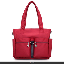 画像をギャラリービューアに読み込む, トートバッグ レディース 大きめ ナイロン a4 ファスナー付き 通勤 大容量 防水 軽量 軽い おしゃれ 肩掛け 黒 仕切り かわいい 通学