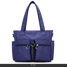 画像をギャラリービューアに読み込む, トートバッグ レディース 大きめ ナイロン a4 ファスナー付き 通勤 大容量 防水 軽量 軽い おしゃれ 肩掛け 黒 仕切り かわいい 通学