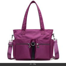 画像をギャラリービューアに読み込む, トートバッグ レディース 大きめ ナイロン a4 ファスナー付き 通勤 大容量 防水 軽量 軽い おしゃれ 肩掛け 黒 仕切り かわいい 通学