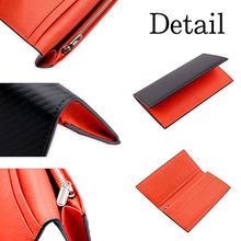 画像をギャラリービューアに読み込む, 財布 メンズ 長財布 薄型 レザー シンプル カーボンレザー 黒 再生皮 カード入れ おしゃれ かっこいい