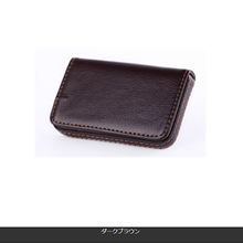 画像をギャラリービューアに読み込む, 名刺入れ メンズ レディース 大容量 薄型 カードケース カード入れ おしゃれ 人気 40枚収納可能 合皮レザー 無地 マグネット内蔵