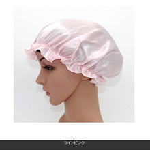 画像をギャラリービューアに読み込む, ナイトキャップ シルク 就寝用 ロングヘア レディース M L メンズ ヘアキャップ 天然シルク100% かわいい 防寒 枝毛防止