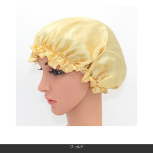 画像をギャラリービューアに読み込む, ナイトキャップ シルク 就寝用 ロングヘア レディース M L メンズ ヘアキャップ 天然シルク100% かわいい 防寒 枝毛防止