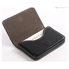 画像をギャラリービューアに読み込む, 名刺入れ メンズ レディース 大容量 薄型 カードケース カード入れ おしゃれ 人気 40枚収納可能 合皮レザー 無地 マグネット内蔵