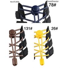 画像をギャラリービューアに読み込む, 靴ひも 結ばない ほどけない おしゃれ 120cm スニーカー 2本1足セット 結ばない靴ひも ボタンロック