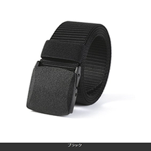 画像をギャラリービューアに読み込む, ベルト メンズ 穴なし カジュアル ナイロンベルト ゴルフ オートロック おしゃれ 120cm 無段階調整 かっこいい 黒 茶 ネイビー レディース