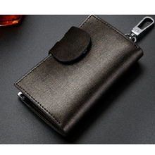 画像をギャラリービューアに読み込む, スマートキーケース　 メンズ　レザー　6連　小銭入れつき　 カード入れ　カードも入る おしゃれ　人気 多機能ケース　カーボン カードキー 　鍵入れ

