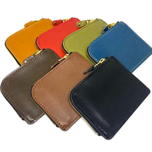 画像をギャラリービューアに読み込む, コインケース　本革　メンズ　ブランド　L字ファスナー　栃木レザー　牛皮　ミニ財布　ミニウォレット　小銭入れ　ヌメ革　タンニン
