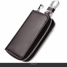 画像をギャラリービューアに読み込む, スマートキーケース メンズ　レディース　6連　レザー　バイクキー　30代　40代　カード入る　スマートキーも入る　おしゃれ ラウンドファスナー　安い
