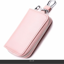 画像をギャラリービューアに読み込む, スマートキーケース メンズ　レディース　6連　レザー　バイクキー　30代　40代　カード入る　スマートキーも入る　おしゃれ ラウンドファスナー　安い
