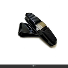 画像をギャラリービューアに読み込む, サングラス ホルダー　クリップ　 車 カー用品　カード入る サンバイザー カーボン 車載用品　サングラスかけ　黒　金　銀　カード挟み
