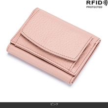 画像をギャラリービューアに読み込む, 財布　レディース　三つ折り　本革　牛皮　二つ折り　　使いやすい　スキミング防止　　コンパクト　かわいい　ミニ財布　　メンズ
