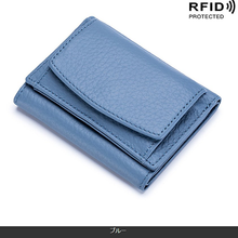 画像をギャラリービューアに読み込む, 財布　レディース　三つ折り　本革　牛皮　二つ折り　　使いやすい　スキミング防止　　コンパクト　かわいい　ミニ財布　　メンズ
