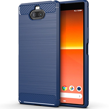 画像をギャラリービューアに読み込む, スマホケース　Xperia8　android　エクスペリア8 おしゃれ　メンズ　　カバー　耐衝撃　防水　かっこいい　シンプル　アンドロイド　カーボン　ブラック
