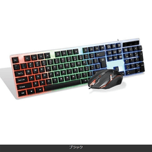 画像をギャラリービューアに読み込む, GEMING キーボード&amp;マウス PS4対応 ブラック
