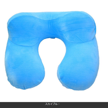 画像をギャラリービューアに読み込む, ネックピロー 飛行機　エアー　車用　空気式　子供　車　低反発　空気　枕　　子供用　手動
