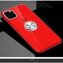 画像をギャラリービューアに読み込む, iPhoneXR・11・11Pro・11ProMax カバーケースマグネット バンカーリング レッド
