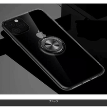 画像をギャラリービューアに読み込む, iPhoneXR・11・11Pro・11ProMax カバーケースマグネット バンカーリング ブラック
