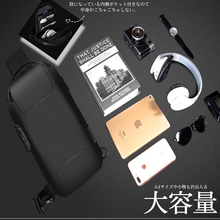 画像をギャラリービューアに読み込む, ボディバッグ　メンズ　かっこいい　防水 ダイヤルロック付き レジャー ショルダーバッグ レディース 防犯 セキュリティ USB充電ポート付き
