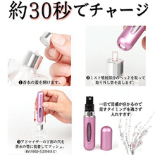 画像をギャラリービューアに読み込む, 香水アトマイザー 約30秒でチャージ
