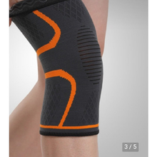 画像をギャラリービューアに読み込む, 膝サポーター スポーツ 薄手 　蒸れない　半月　板　ランニング　大きいサイズ　ロング　 立体編み 保護 伸縮サポーター　　ブラック　黒
