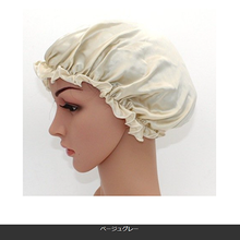 画像をギャラリービューアに読み込む, ナイトキャップ シルク　 就寝用 ロングヘア 　レディース　M L メンズ ヘアキャップ 天然シルク100％ かわいい 防寒 枝毛防止
