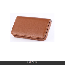 画像をギャラリービューアに読み込む, 名刺入れ メンズ レディース　大容量　薄型　カードケース 　カード入れ　おしゃれ　 人気 40枚収納可能 合皮レザー 無地 マグネット内蔵
