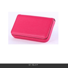 画像をギャラリービューアに読み込む, 名刺入れ メンズ レディース　大容量　薄型　カードケース 　カード入れ　おしゃれ　 人気 40枚収納可能 合皮レザー 無地 マグネット内蔵

