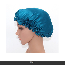画像をギャラリービューアに読み込む, ナイトキャップ シルク　 就寝用 ロングヘア 　レディース　M L メンズ ヘアキャップ 天然シルク100％ かわいい 防寒 枝毛防止
