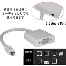 画像をギャラリービューアに読み込む, VGA to HDMI 変換アダプタ ポート
