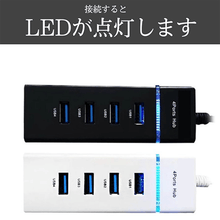 画像をギャラリービューアに読み込む, USB3.0HUB LED点灯
